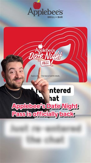 Applebee’s Date Night Pass is officially back for year three if you need a Valentine’s Day gift idea. It’s $600 worth of food for $100 and one of the best deals in dining if you can snag one. For 2026 they’re releasing 3,000 passes and they drop February 9th. Each pass gives you $50 in food and non alcoholic drinks up to 12 times per year and it’s valid March 2 2026 through February 28 2027. If you actually use it you’re saving $500. This time it’s a random draw for Applebee’s Rewards members in