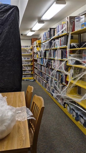 Haunted Library prep at Lenox Township Library has begun!! The lirbary will be closed tomorrow until 6:30pm when Haunted Library kicks off. Keep an eye on our page for more updates, and we'll see everyone tomorrow night! | Lenox Township Library