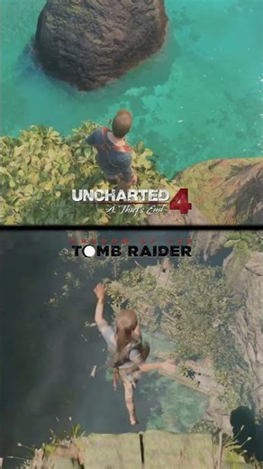 Uncharted 4 vs Shadow of Tomb Raider | Jumping Comparison #uncharted4 #tombraider #laracroft #nathan