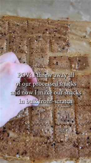 How I Make All of My Family's Snacks from Scratch-Without Spending Every Day in the KitchenOne of the biggest game-changers for our family's food has been creating a system for homemade snacks. Here's how I do it:Weekly Snack Prep (Lasts 1 Week)Once a week, I spend a couple of hours making fresh snacks (about 3 different options) that don't store as well long-term but keep my kids fed and happy for the week. These include:Granola Bars - Chewy or crunchy, made with oats, honey, and nutswhole grai