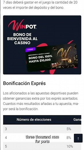 Winpot México 🎁 Bono de bienvenida exclusivo