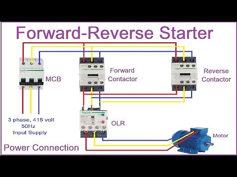 Reverse Forward Motor Control Circuit Diagram in Hindi | RDOL Starter | YK Electrical