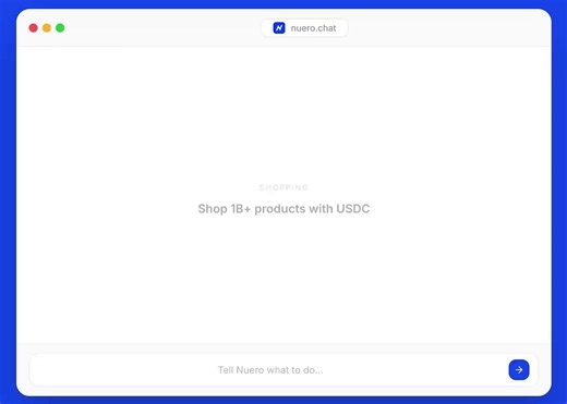$NUERO just launched on https://t.co/aPhcRT0pjHMeet Nuero - the first all-in-one AI agent on Solana.Tell it what you want. It does the rest:- Shop Amazon & Shopify with USDC- Swap any token via Jupiter- Trade prediction markets- Book flights- Send payments on-chainPlatforms fee on every transaction → buyback & burn $NUERO forever.🔗 https://t.co/ExDlcU8hhjCA: 8BrKogqwr7Uad9Pwkxw91w31v2x5qf8yDL4x52Qhpump