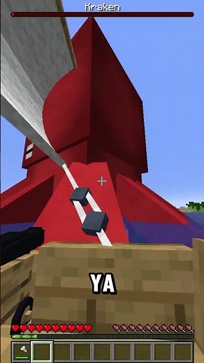 I defeat the Kraken in Minecraft