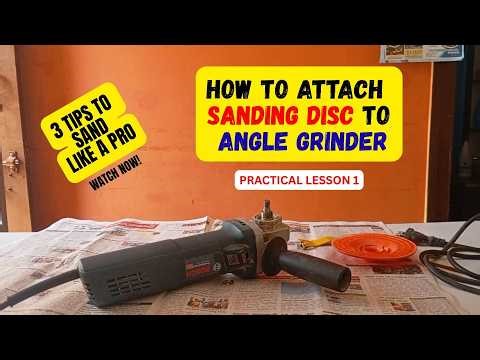 Angle Grinder | Attaching Backing pad with Sanding Disc wood working tool for Carpenters 1