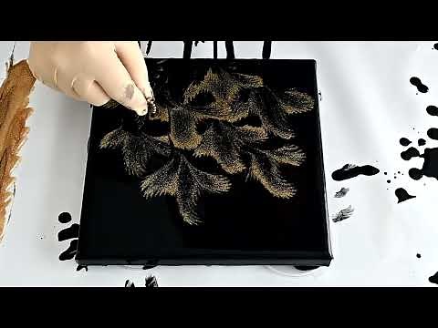 Sparkling Chain Pull Acrylic Pour Painting - Glitter Galore! Inspired by @foziacreations