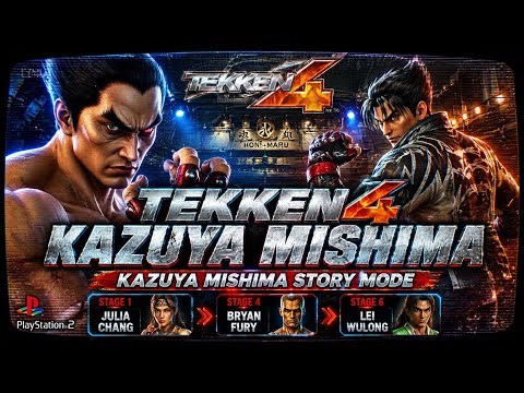 Tekken 4 | Kazuya Mishima Story Mode Walkthrough | No Commentary (PS2)