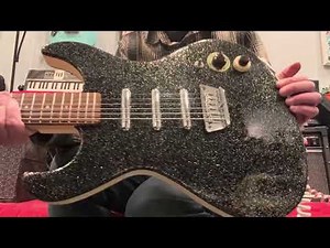 2001 Danelectro Baritone Hodad 29.5” Scale Black Metal Flake Sparkle Korea Tuned A-A