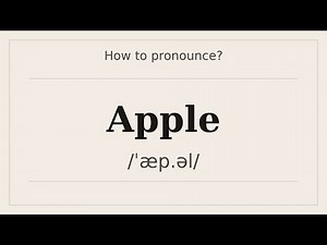 How to say Apple? [Pronunciation with examples]