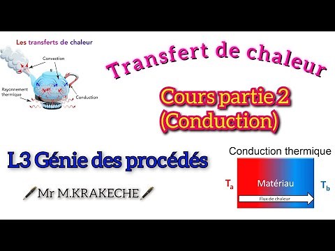 Transfert de chaleur (انتقال الحرارة) Cour partie 2 (Conduction) | L3 Génie des procédés
