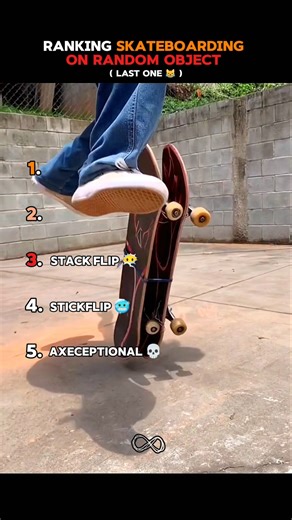 Ranking Skateboarding on Random Object