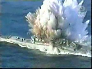 Torpedo Hits a Destroyer