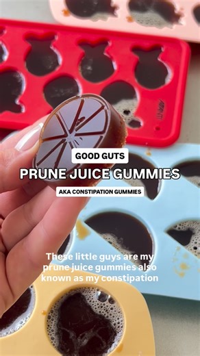 Jacqueline Alwill on Instagram: "💩 Leave a 💩 in the comments, let’s see how many people 💩 this post 😂 Constipation aka prune gummies 💩 dressed up in cute shapes and colours to make at least the appearance of gummies to help you sh*t just that little more appealing 😉 This is Episode 40 of GOOD GUTS, a nutrition series to help you get the good happening in your guts. Your 💩 may be ok today, and a struggle for the rest of the week, and I’ll reassure you that you aren’t alone, my friend…the m