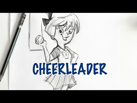 How to Draw a Cheerleader - for Beginners