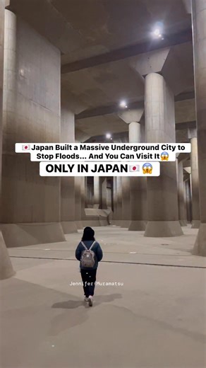🇯🇵 We Visited Japan’s Massive Underground Flood Control System 😱 We went to the famous Metropolitan Area Outer Underground Discharge Channel (G-Cans Project) — one of Japan’s most incredible engineering sites designed to help reduce flooding during heavy rain and typhoons. ✨ What to Expect: You’ll go deep underground and see a huge tunnel with gigantic pillars that honestly look like a real-life underground temple. The size is shocking when you see it in person. It really shows how serious di