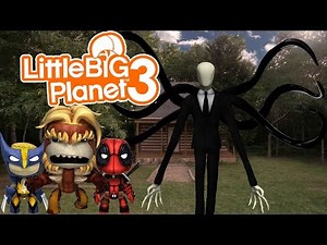 Little Big Planet 3 (PS4) Multiplayer Gameplay: SLENDER PLZ!