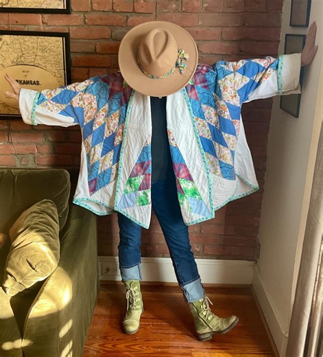 Handmade Vintage Patchwork Quilt Oversized Coat Jacket - Etsy