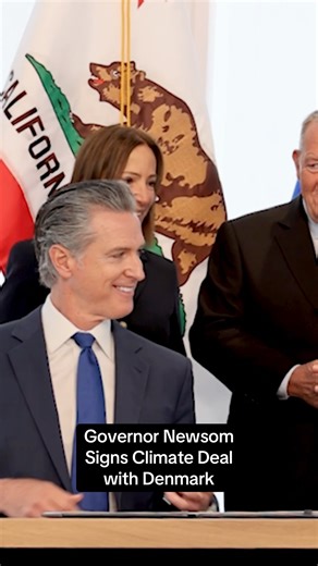 1M views · 102K reactions | Proud to join Denmark Foreign Affairs Minister Lars Løkke Rasmussen and Embassy of Denmark in the United States Ambassador Sørensen to sign a new partnership between California and Denmark. Our message to the rest of the world is clear: California is a stable, reliable partner — no matter who's in the White House. | Governor Gavin Newsom | Facebook