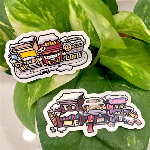 Club Penguin Town Plaza Sticker - Etsy
