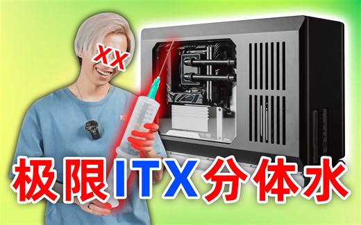 玩的就是极限！！ITX无光分体水天花板！