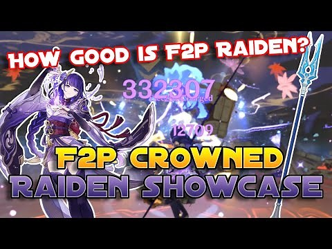 C0 Crowned F2P Raiden Shogun Showcase with R5 The Catch | Genshin Impact