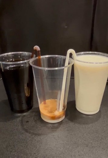 サイフォンの原理を使ったコーヒー牛乳の作り方