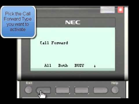 NEC SV8100 : How to activate Call Forwarding