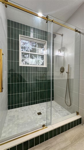 Lovejoy Construction LLC on Instagram: "You Can’t tell me this Shower is not FLY…It’s so Irresistible 🔥🔥🔥🔥 - General Contractor @lovejoyconstruction - Interior Designer @thehomeiskey - - #bathroom #bathroomremodel #bathroomrenovation #shower #tile"