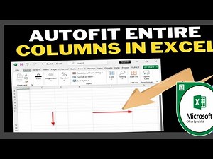 autofit entire columns in excel