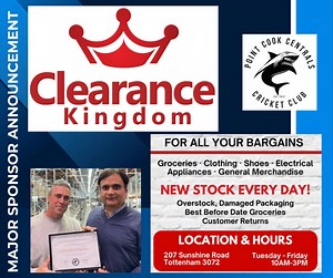 The Point Cook Centrals would like to announce a new major sponsor...