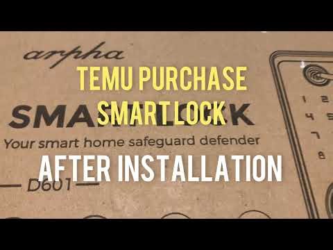 AFTER INSTALLATION - TEMU Purchase DOOR LOCK - DAYARPHA D601 Smart Lock, Fingerprint Keyless Entry