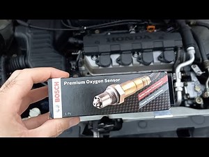 DIY How To Change Replace Oxygen Sensor Upstream O2 Sensor 2001-2005 Honda Civic LX P0132 OBD2 Code