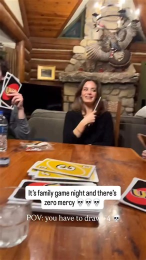 ‘Tis the season for crying during UNO. Dad goes from laughing to “It could be scarring” in half a second 😂 Via @madisonjwaller | Scary Mommy