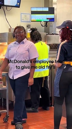 McDonalds employee tried to give me old frys viral... #Shorts #girlsloveyanna