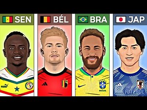 O MELHOR JOGADOR DE CADA SELEÇÃO DA COPA DO MUNDO 2022!