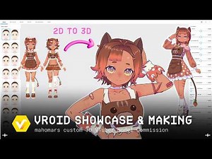 Making a cute Kemonomimi 3D VTuber model in VRoid Studio【#VRoid Speedsculpt】Commission for mahomars