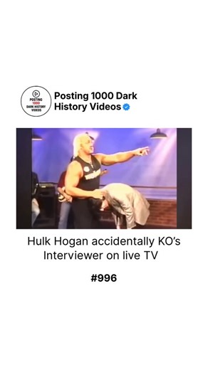 Dark History Videos on Instagram: "In 1985, Hulk Hogan and Mr. T appeared on a TV talk show to promote the very first WrestleMania. The host, Richard Belzer, didn’t really believe wrestling was real and asked Hogan to demonstrate a “real hold.” Hogan briefly put Belzer in a neck hold, and Belzer suddenly passed out. When Hogan let go, Belzer fell straight to the floor and hit his head hard. The crowd was shocked, and when the camera came back to him, Belzer looked dizzy and had a cut on his head