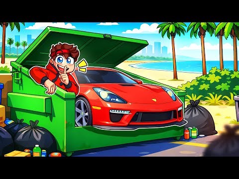 I hid my CAR in this TRASH CAN during Hide and Seek on GTA V!