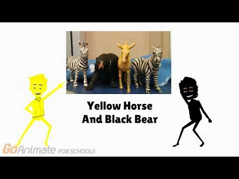 Yellow Horse And Black Bear On GoAnimate