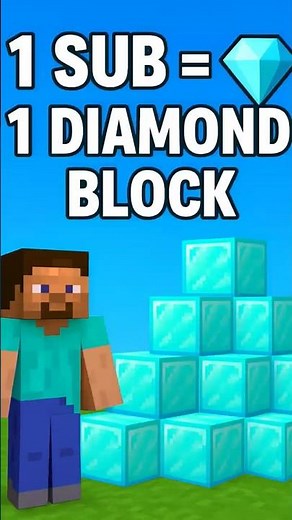 “Every new subscriber = 1 Diamond Block in Minecraft! 🔹🔥”