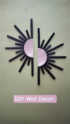 DIY Popsicle sticks craft Challenge (6/10)| Aesthetic Wall Decor| Wall Decor using Icecream sticks