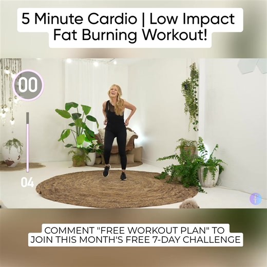 🔥5 Minute Cardio | Low Impact Fat Burning Workout! Walking for weight loss! ​ ​ ❤️@usha9807 Yup my heart rate is up, I enjoyed that as it got me off my chair. ​ Might have to keep this one on standby so I can do this when the feeling of lazy hits me. ​ Thank you 😁 ​ ❤️@kodislady Well i go to pulmonary rehab i have copd. ​ Have to lose a little weight to be able to breathe better. I started this about 3 weeks ago and i am losing weight started at almost 140 lbs now down to 135. That 5 minutes i