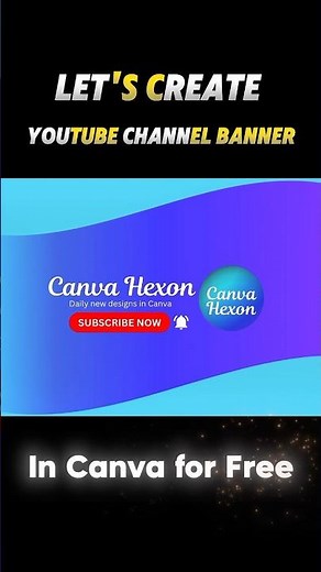 How to make youtube channel banner in Canva from mobile | Canva for beginners| Canva hexon #shorts