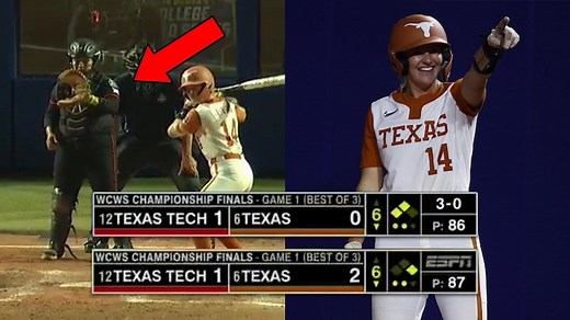 Attempted intentional walk turns into CLUTCH go-ahead hit in WCWS finals Game 1