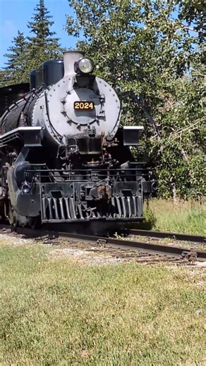 Canadian Pacific 2024 heading uphill at the Calgary heritage park. #train #steamtrain #calgary