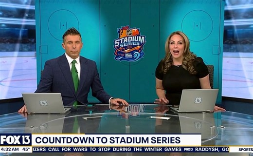 The countdown to Stadium Series is here… 🎉🎉 Making history in Tampa Bay!! 🏒 FOX 13's Walter Allen | Alyse Zwick