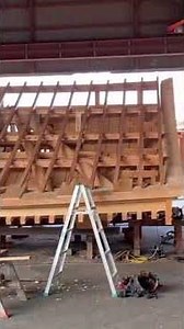 【社寺仮組】野母屋の各通りの反りの違いと、野垂木の取り付け。熊本、郷原組の仕事。 #wood #woodworking #timberframe