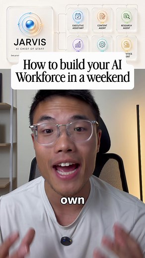 Click the link in my bio to get the full guide and step by step course to build your own AI Agent Workforce today. Building your own AI Workforce is easier than most people think. You don’t need to build your own AI model. You just need to connect the right pieces together. A home for your AI Workforce. A model like Codex or Claude. Memory so it remembers. Tools so it can actually do work. Dedicated AI agents aka AI employees to actually do real work for you. By the end of the weekend, you’ll ha