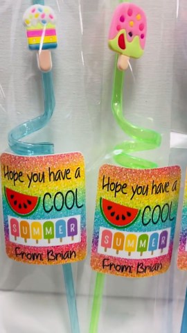 Summer Gift, End of School Gift , Classroom Favors , End of the Year Gift, Student Gift , Class Favors , Reusable Kids Straw, Summer - Etsy