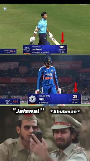 Gill vs Jaiswal 🤣🫡 #cricket #short #subhmangill #jaiswal #memes